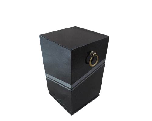 Black Granite Cremation Urn (Square)