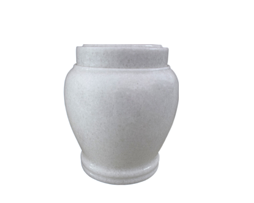 Pure All-White Marble Cremation Urn