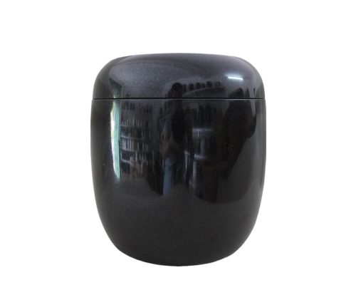 Black Granite Cremation Urn (Oval)